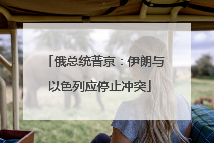 俄总统普京：伊朗与以色列应停止冲突